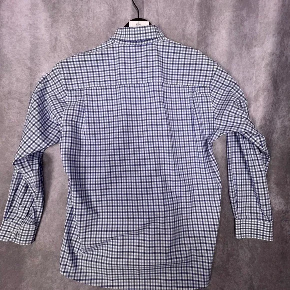 Forsyth of Canada Button Down Shirt Mens XL Blue Gingham Check Cotton Excellent - Picture 8 of 10